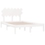 Estructura de cama de madera maciza blanco 120x200 cm de vidaXL, Camas y somieres - Ref: Foro24-3104864, Precio: 115,37 €, De...