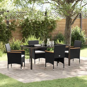 Conjunto de Comedor de Jardín 5 pcs Negro ratán sintético en Sillas de jardín | Comprar online en Foru.es