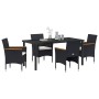 Conjunto de Comedor de Jardín 5 pcs Negro ratán sintético en Sillas de jardín | Comprar online en Foru.es