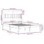 Estructura de cama de madera maciza negra 140x190 cm de vidaXL, Camas y somieres - Ref: Foro24-3104722, Precio: 160,06 €, Des...