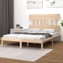 Estructura de cama de matrimonio madera maciza 135x190 cm de vidaXL, Camas y somieres - Ref: Foro24-3104713, Precio: 132,30 €...