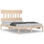 Estructura de cama de matrimonio madera maciza 135x190 cm de vidaXL, Camas y somieres - Ref: Foro24-3104713, Precio: 132,30 €...