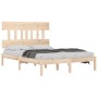 Estructura de cama de matrimonio madera maciza 135x190 cm de vidaXL, Camas y somieres - Ref: Foro24-3104713, Precio: 132,30 €...