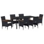 Conjunto de Comedor de Jardín 7 pcs Negro ratán sintético en Sillas de jardín | Comprar online en Foru.es