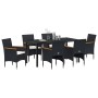 Conjunto de Comedor de Jardín 7 pcs Negro ratán sintético en Sillas de jardín | Comprar online en Foru.es