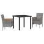 Conjunto de Comedor de Jardín 3 pcs Gris ratán sintético en Sillas de jardín | Comprar online en Foru.es