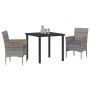 Conjunto de Comedor de Jardín 3 pcs Gris ratán sintético en Sillas de jardín | Comprar online en Foru.es