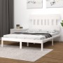 Estructura de cama madera maciza blanco 200x200 cm de vidaXL, Camas y somieres - Ref: Foro24-3104759, Precio: 138,12 €, Descu...