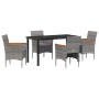 Conjunto de Comedor de Jardín 5 pcs Gris ratán sintético en Sillas de jardín | Comprar online en Foru.es