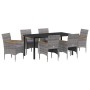 Conjunto de Comedor de Jardín 7 pcs Gris ratán sintético en Sillas de jardín | Comprar online en Foru.es