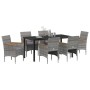 Conjunto de Comedor de Jardín 7 pcs Gris ratán sintético en Sillas de jardín | Comprar online en Foru.es