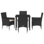 Conjunto de Comedor de Jardín 5 pcs Negro ratán sintético en Sillas de jardín | Comprar online en Foru.es