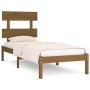 Estructura de cama madera maciza marrón miel 100x200 cm de vidaXL, Camas y somieres - Ref: Foro24-3104666, Precio: 98,14 €, D...