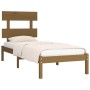 Estructura de cama madera maciza marrón miel 100x200 cm de vidaXL, Camas y somieres - Ref: Foro24-3104666, Precio: 98,14 €, D...