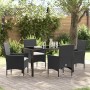 Conjunto de Comedor de Jardín 5 pcs Negro ratán sintético en Sillas de jardín | Comprar online en Foru.es