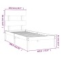 Estructura de cama madera maciza marrón miel 100x200 cm de vidaXL, Camas y somieres - Ref: Foro24-3104666, Precio: 98,14 €, D...