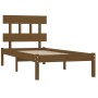 Estructura de cama madera maciza marrón miel 100x200 cm de vidaXL, Camas y somieres - Ref: Foro24-3104731, Precio: 99,79 €, D...