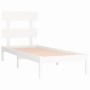 Estructura de cama madera maciza de pino blanca 90x200 cm de vidaXL, Camas y somieres - Ref: Foro24-3104659, Precio: 90,17 €,...