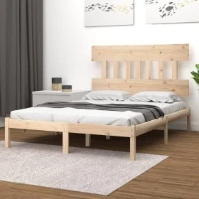 Solid wood bed frame 200x200 cm by vidaXL, Beds and slatted bases - Ref: Foro24-3104758, Price: 125,57 €, Discount: %