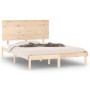 Estructura de cama madera maciza de pino 120x200 cm de vidaXL, Camas y somieres - Ref: Foro24-3104798, Precio: 119,40 €, Desc...