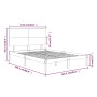 Estructura de cama madera maciza de pino 120x200 cm de vidaXL, Camas y somieres - Ref: Foro24-3104798, Precio: 119,40 €, Desc...