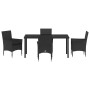 Conjunto de Comedor de Jardín 5 pcs Negro ratán sintético en Sillas de jardín | Comprar online en Foru.es