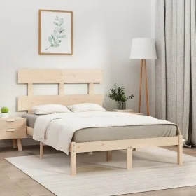 Estructura de cama madera maciza de pino 120x200 cm de vidaXL, Camas y somieres - Ref: Foro24-3104668, Precio: 102,79 €, Desc...