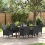 Conjunto de Comedor de Jardín 7 pcs Negro ratán sintético en Sillas de jardín | Comprar online en Foru.es
