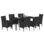 Conjunto de Comedor de Jardín 7 pcs Negro ratán sintético en Sillas de jardín | Comprar online en Foru.es