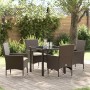 Conjunto de Comedor de Jardín 5 pcs Marrón ratán sintético en Sillas de jardín | Comprar online en Foru.es