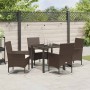 Conjunto de Comedor de Jardín 5 pcs Marrón ratán sintético en Sillas de jardín | Comprar online en Foru.es