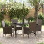 Conjunto de Comedor de Jardín 5 pcs Marrón ratán sintético en Sillas de jardín | Comprar online en Foru.es