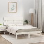 Estructura de cama madera maciza blanco Supe King 180x200 cm de vidaXL, Camas y somieres - Ref: Foro24-3104689, Precio: 139,4...