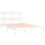Estructura de cama madera maciza blanco Supe King 180x200 cm de vidaXL, Camas y somieres - Ref: Foro24-3104689, Precio: 139,4...