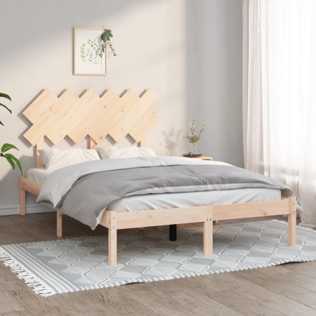 Estructura de cama de madera maciza 120x200 cm de vidaXL, Camas y somieres - Ref: Foro24-3104863, Precio: 107,76 €, Descuento: %