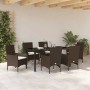 Conjunto de Comedor de Jardín 7 pcs Marrón ratán sintético en Sillas de jardín | Comprar online en Foru.es