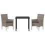 Conjunto de Comedor de Jardín 3 pcs Gris ratán sintético en Sillas de jardín | Comprar online en Foru.es