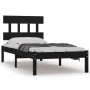 Estructura de cama madera maciza negra 100x200 cm de vidaXL, Camas y somieres - Ref: Foro24-3104732, Precio: 119,25 €, Descue...