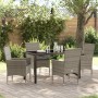 Conjunto de Comedor de Jardín 5 pcs Gris ratán sintético en Sillas de jardín | Comprar online en Foru.es