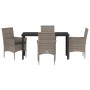 Conjunto de Comedor de Jardín 5 pcs Gris ratán sintético en Sillas de jardín | Comprar online en Foru.es
