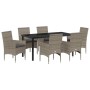 Conjunto de Comedor de Jardín 7 pcs Gris ratán sintético en Sillas de jardín | Comprar online en Foru.es