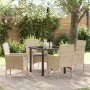 Conjunto de Comedor de Jardín 5 pcs Beige ratán sintético en Sillas de jardín | Comprar online en Foru.es