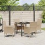 Conjunto de Comedor de Jardín 5 pcs Beige ratán sintético en Sillas de jardín | Comprar online en Foru.es