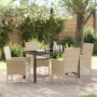 Conjunto de Comedor de Jardín 5 pcs Beige ratán sintético en Sillas de jardín | Comprar online en Foru.es