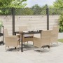 Conjunto de Comedor de Jardín 5 pcs Beige ratán sintético en Sillas de jardín | Comprar online en Foru.es