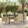 Conjunto de Comedor de Jardín 5 pcs Beige ratán sintético en Sillas de jardín | Comprar online en Foru.es