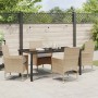 Conjunto de Comedor de Jardín 5 pcs Beige ratán sintético en Sillas de jardín | Comprar online en Foru.es