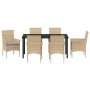 Conjunto de Comedor de Jardín 7 pcs Beige ratán sintético en Sillas de jardín | Comprar online en Foru.es