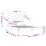 Estructura de cama doble de madera maciza blanco 135x190 cm de vidaXL, Camas y somieres - Ref: Foro24-3104844, Precio: 129,93...