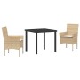 Conjunto de Comedor de Jardín 3 pcs Beige ratán sintético en Sillas de jardín | Comprar online en Foru.es